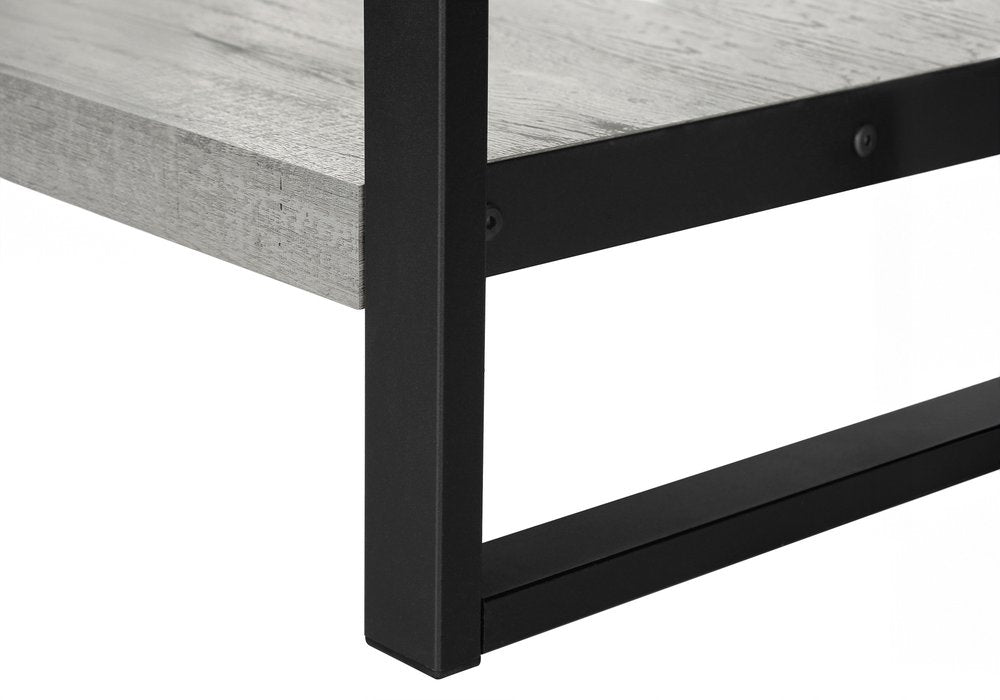 24" Black And Gray End Table With Shelf HomeRoots