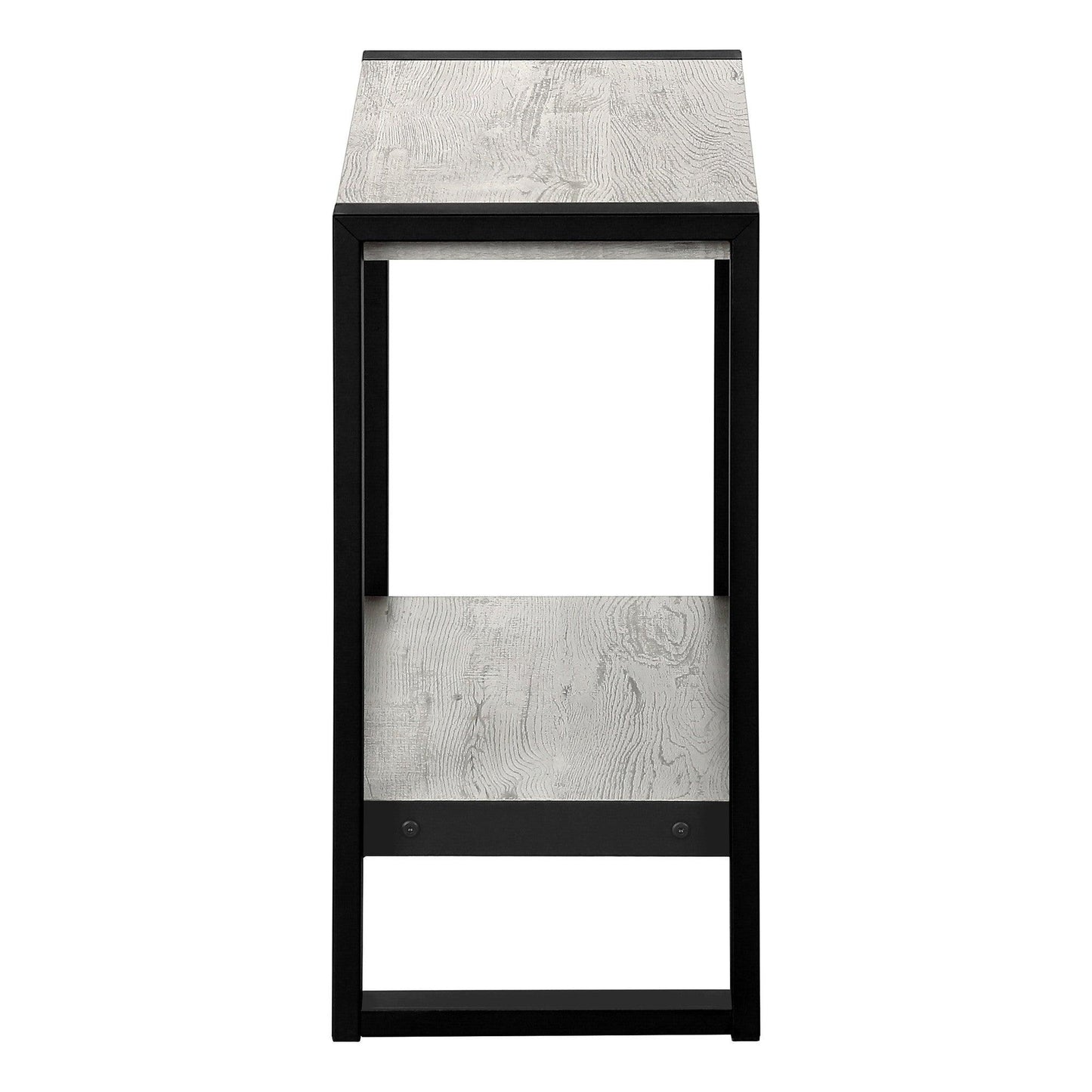 24" Black And Gray End Table With Shelf - FurniFindUSA