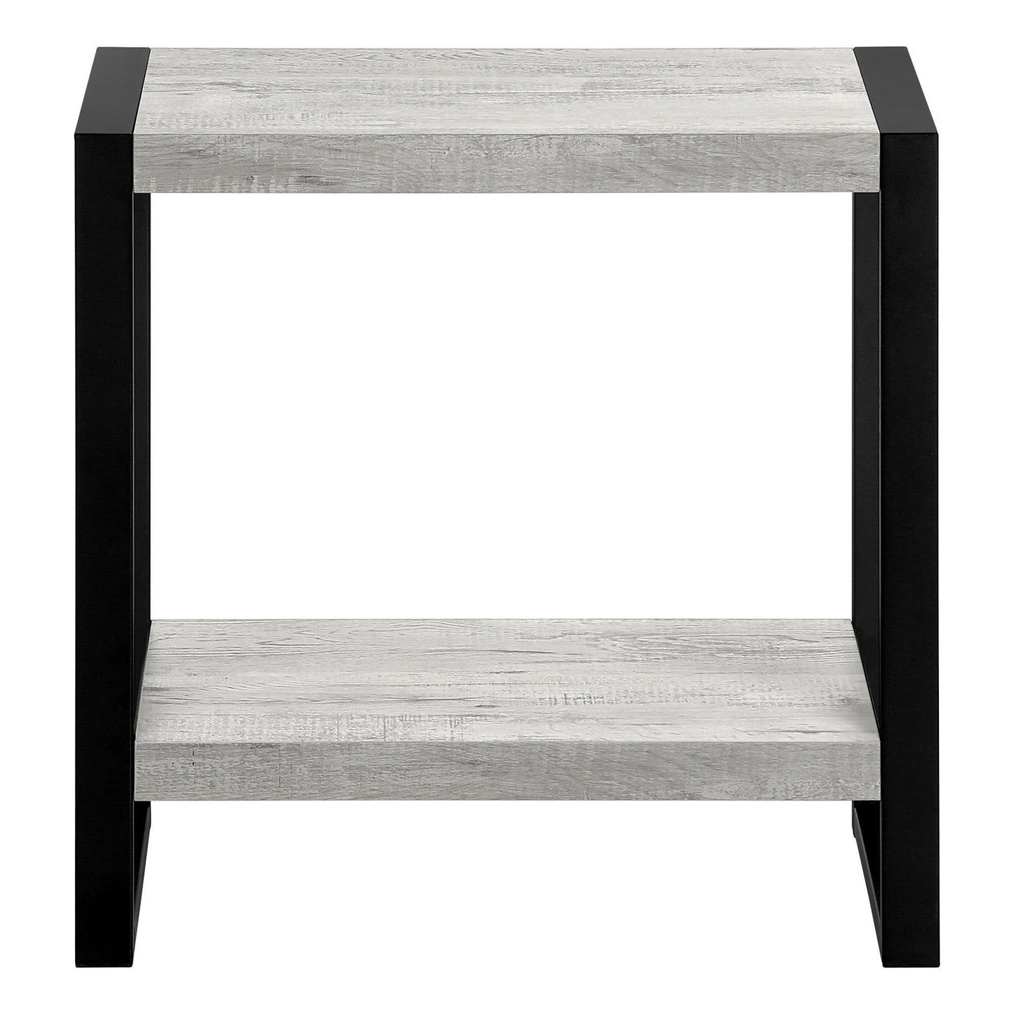 24" Black And Gray End Table With Shelf - FurniFindUSA