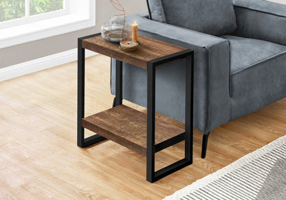 24" Black And Brown End Table With Shelf HomeRoots