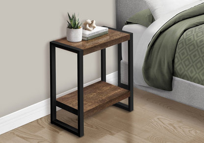 24" Black And Brown End Table With Shelf HomeRoots