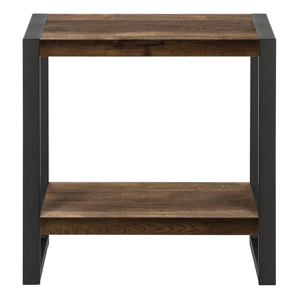 24" Black And Brown End Table With Shelf HomeRoots