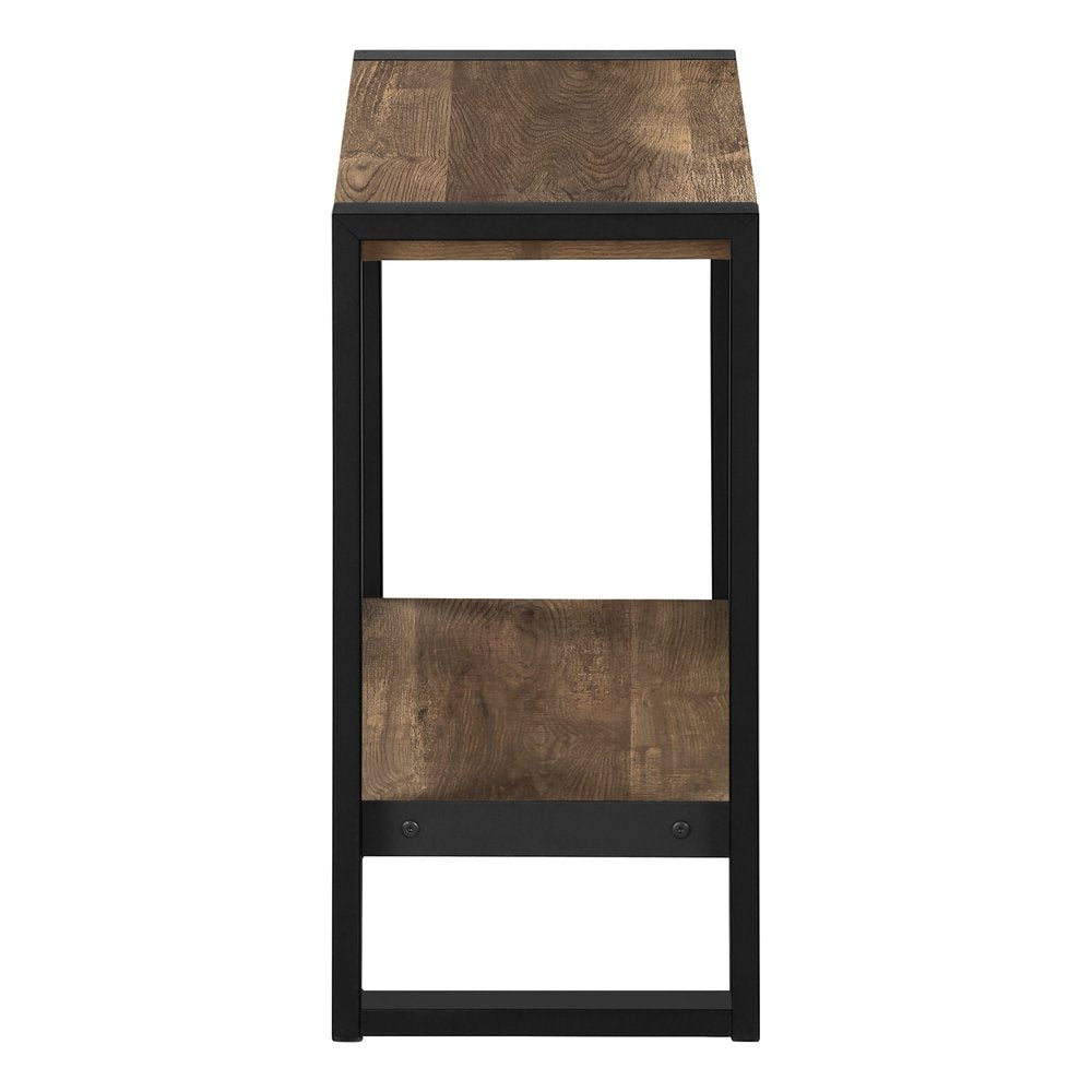 24" Black And Brown End Table With Shelf HomeRoots