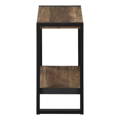 24" Black And Brown End Table With Shelf HomeRoots