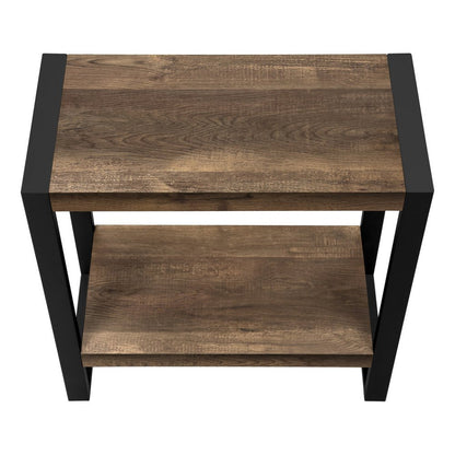 24" Black And Brown End Table With Shelf HomeRoots