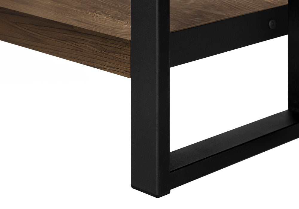 24" Black And Brown End Table With Shelf HomeRoots
