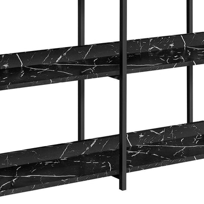 34" Black End Table With Three Shelves HomeRoots