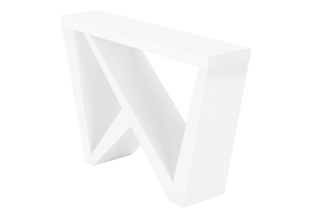32" White Wood Abstract End Table — view 2
