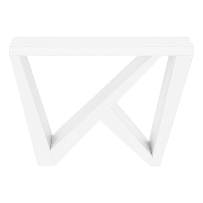 32" White Wood Abstract End Table HomeRoots