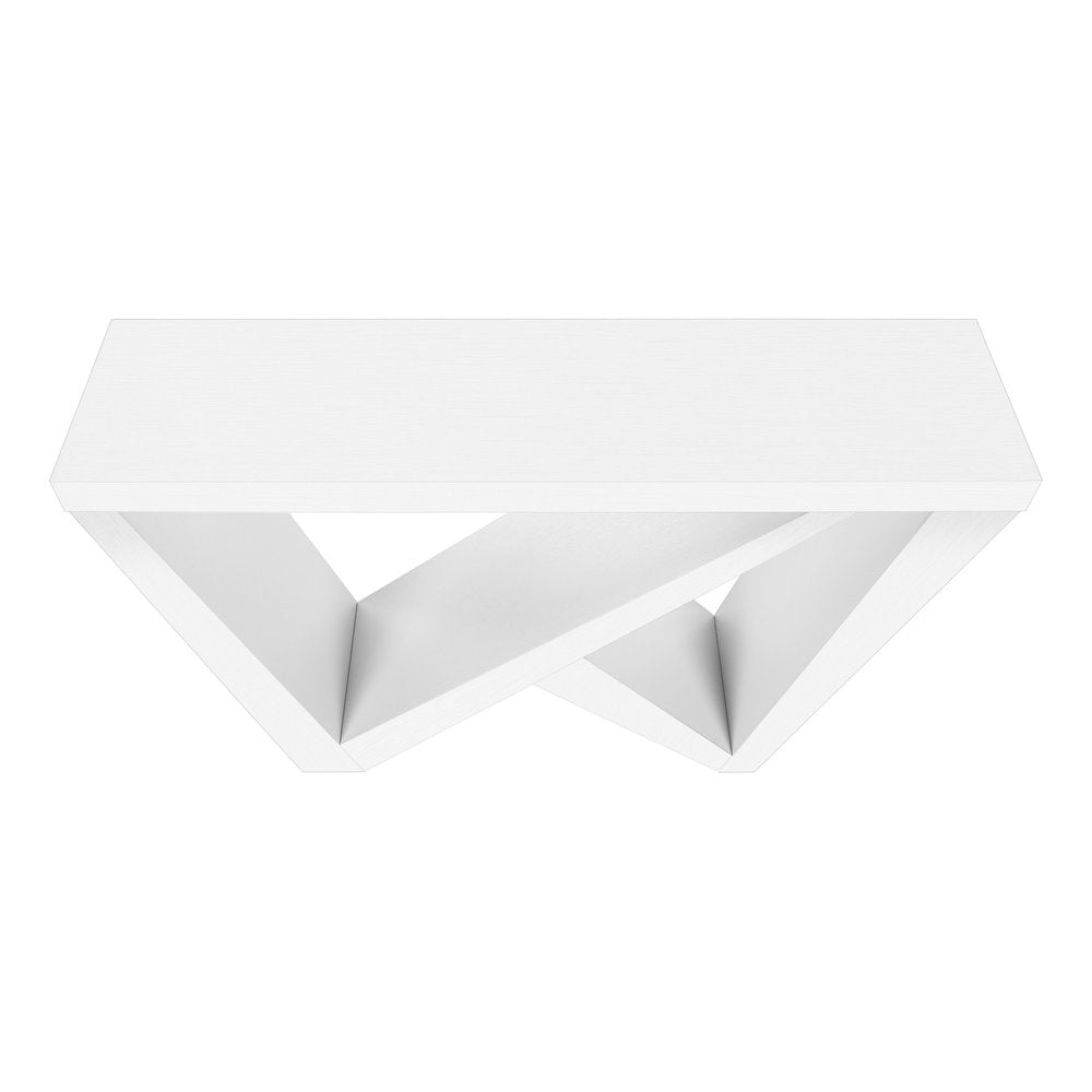 32" White Wood Abstract End Table — view 6
