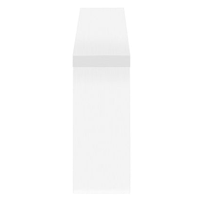 32" White Wood Abstract End Table