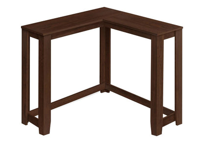 36" Espresso Wood Distressed Corner Frame Console Table HomeRoots