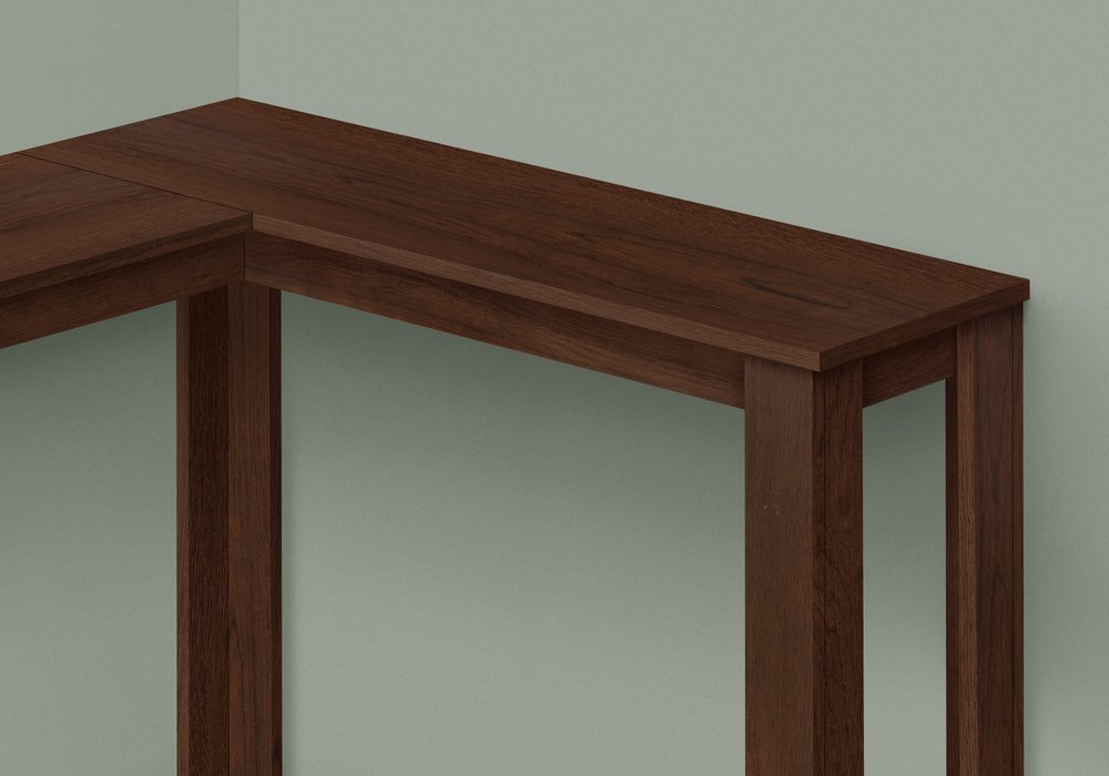 36" Brown Wood Corner Frame Console Table — view 6