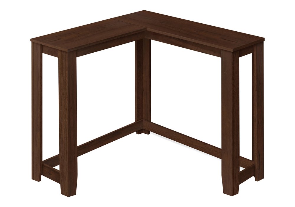 36" Espresso Wood Distressed Corner Frame Console Table — view 11
