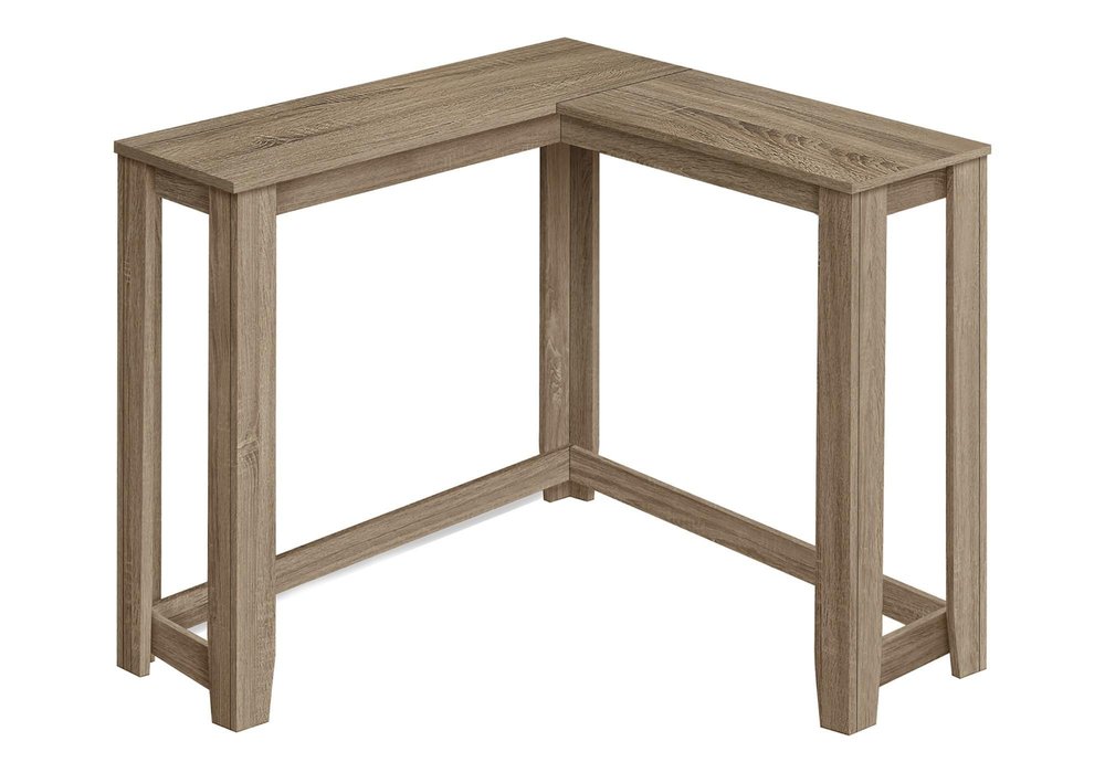 36" Espresso Wood Distressed Corner Frame Console Table — view 22