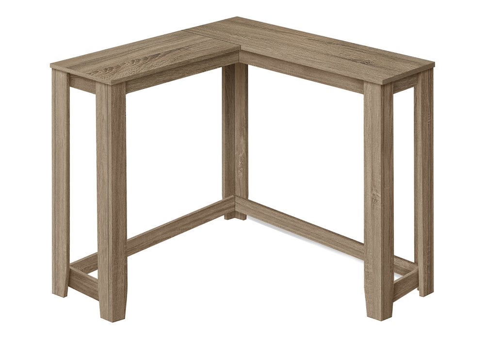 36" Espresso Wood Distressed Corner Frame Console Table HomeRoots