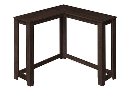 36" Espresso Wood Distressed Corner Frame Console Table HomeRoots