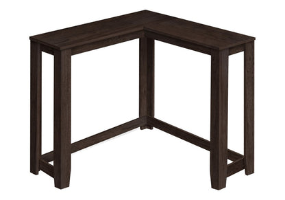 36" Espresso Wood Distressed Corner Frame Console Table HomeRoots