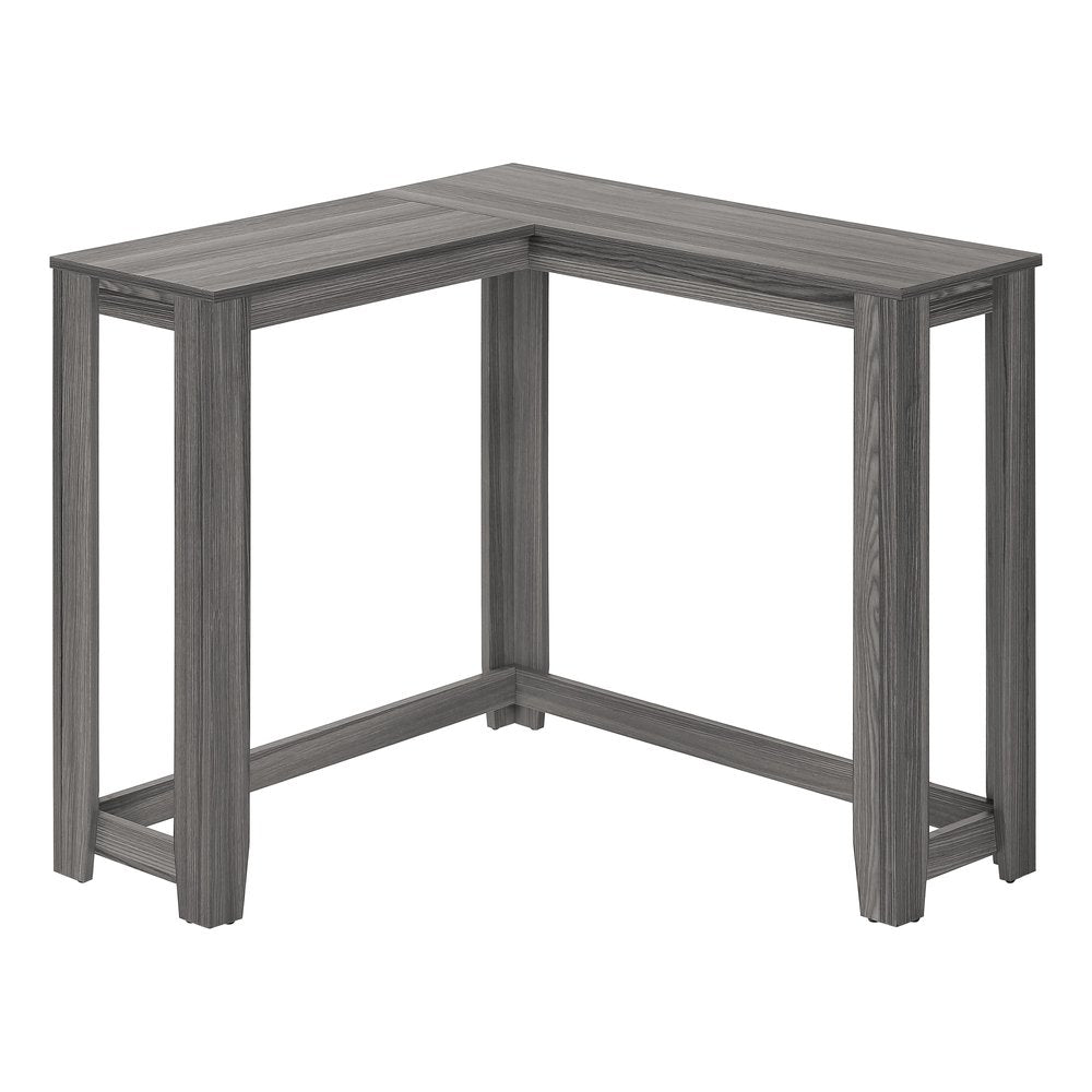 36" Espresso Wood Distressed Corner Frame Console Table HomeRoots