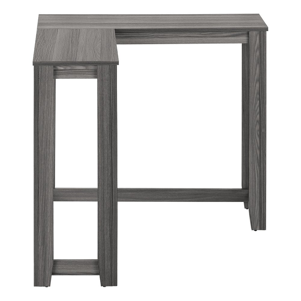 36" Espresso Wood Distressed Corner Frame Console Table — view 35