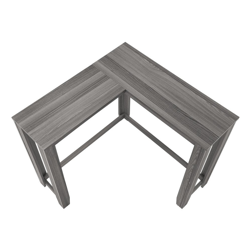 36" Espresso Wood Distressed Corner Frame Console Table — view 34