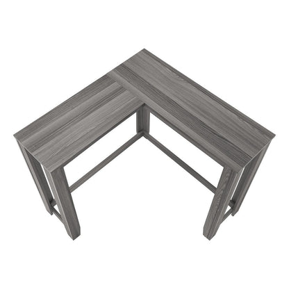 36" Espresso Wood Distressed Corner Frame Console Table HomeRoots