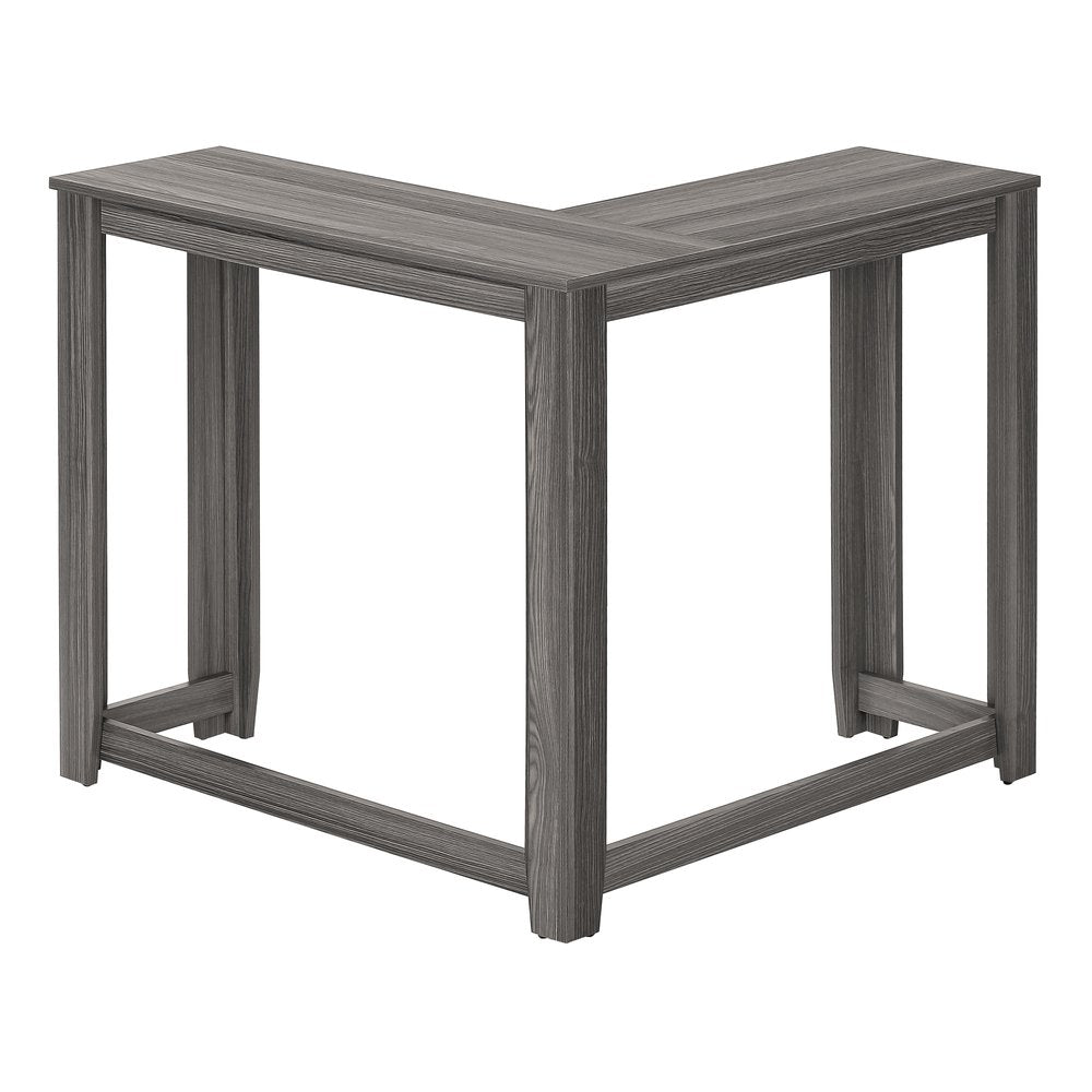 36" Espresso Wood Distressed Corner Frame Console Table HomeRoots