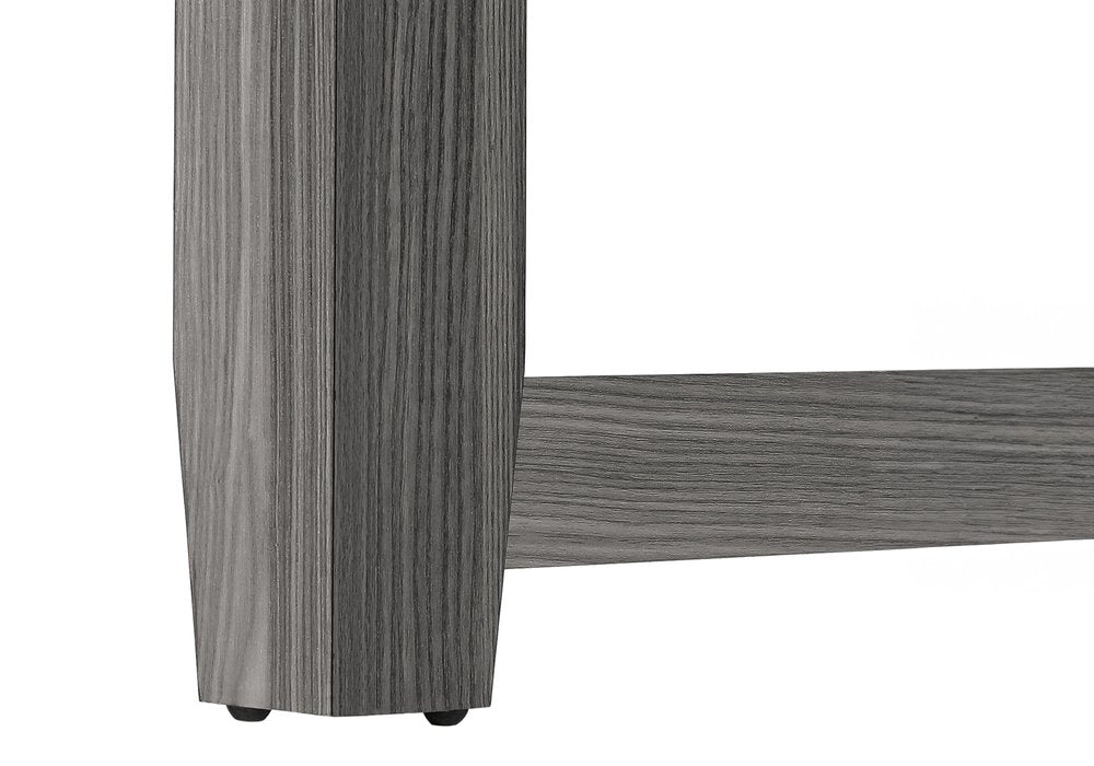 36" Espresso Wood Distressed Corner Frame Console Table HomeRoots