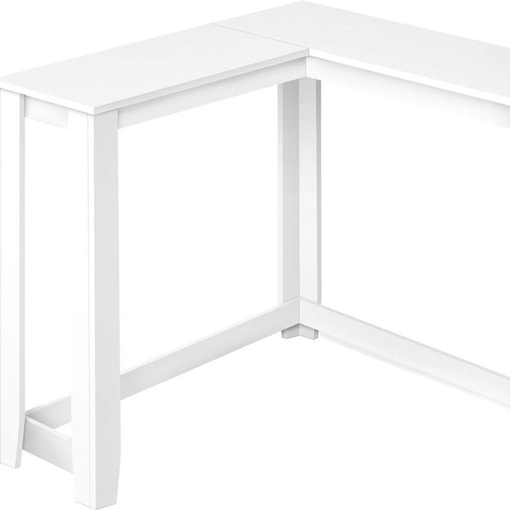 36" Espresso Wood Distressed Corner Frame Console Table — view 44
