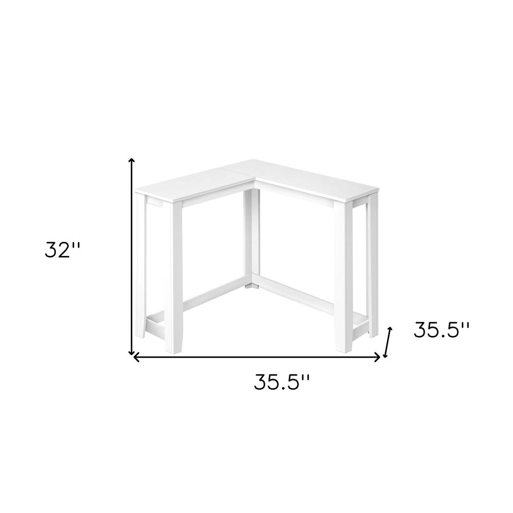 36" Espresso Wood Distressed Corner Frame Console Table — view 48