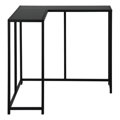 32" Black Laminate and Iron Frame End Table