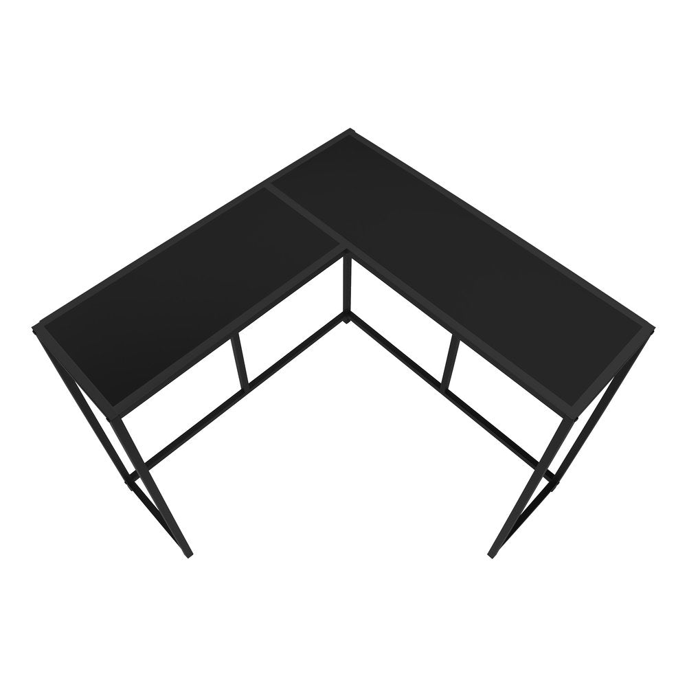 32" Black Laminate and Iron Frame End Table — view 3