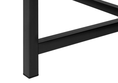 32" Black Laminate and Iron Frame End Table HomeRoots