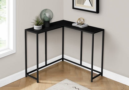32" Black Laminate and Iron Frame End Table HomeRoots
