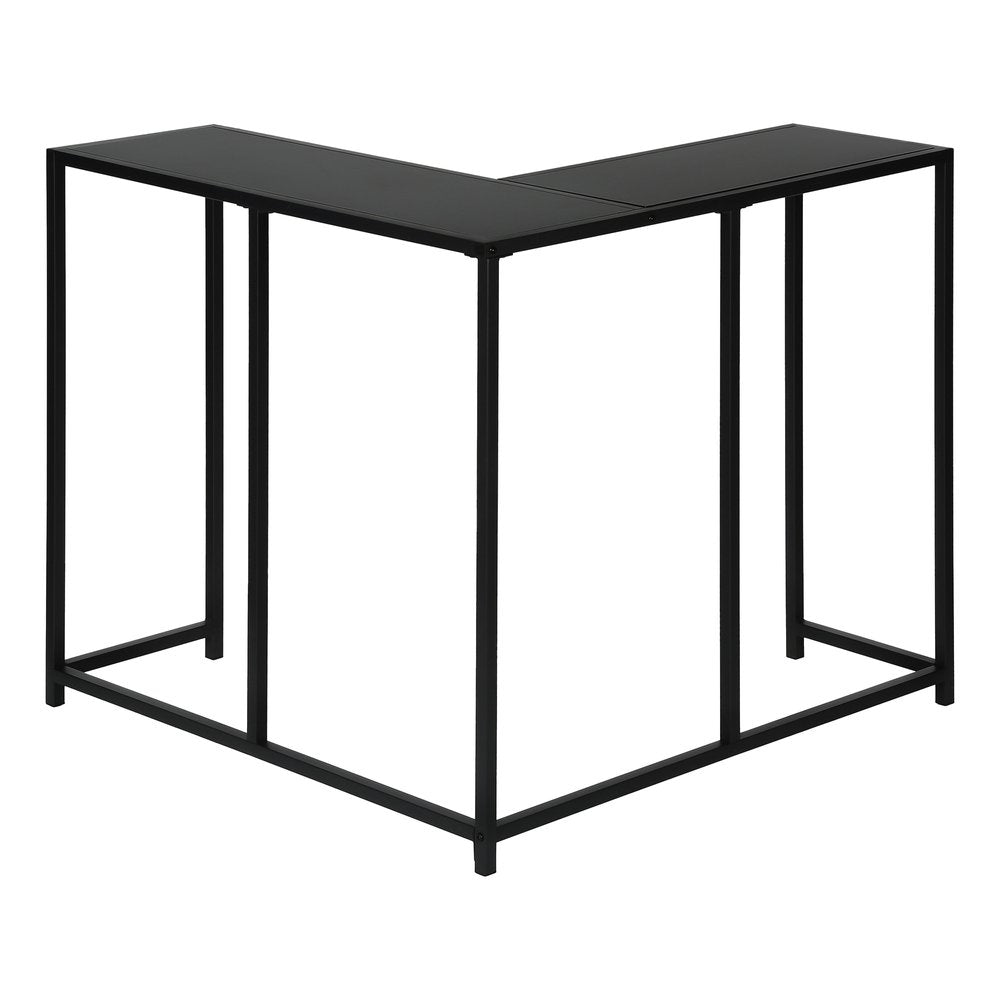 32" Black Laminate and Iron Frame End Table HomeRoots