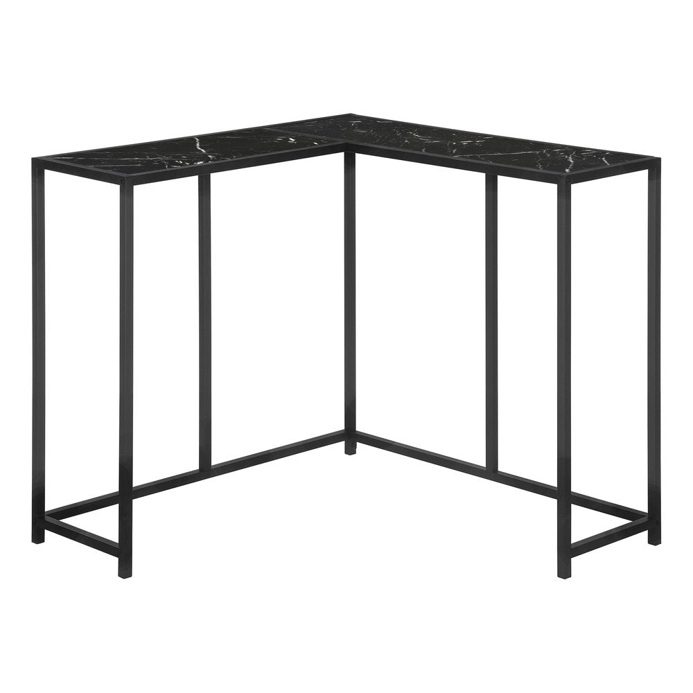 32" Black Laminate and Iron Frame End Table HomeRoots