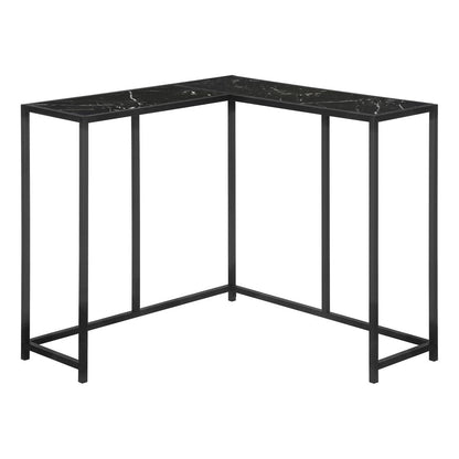 32" Black Laminate and Iron Frame End Table HomeRoots