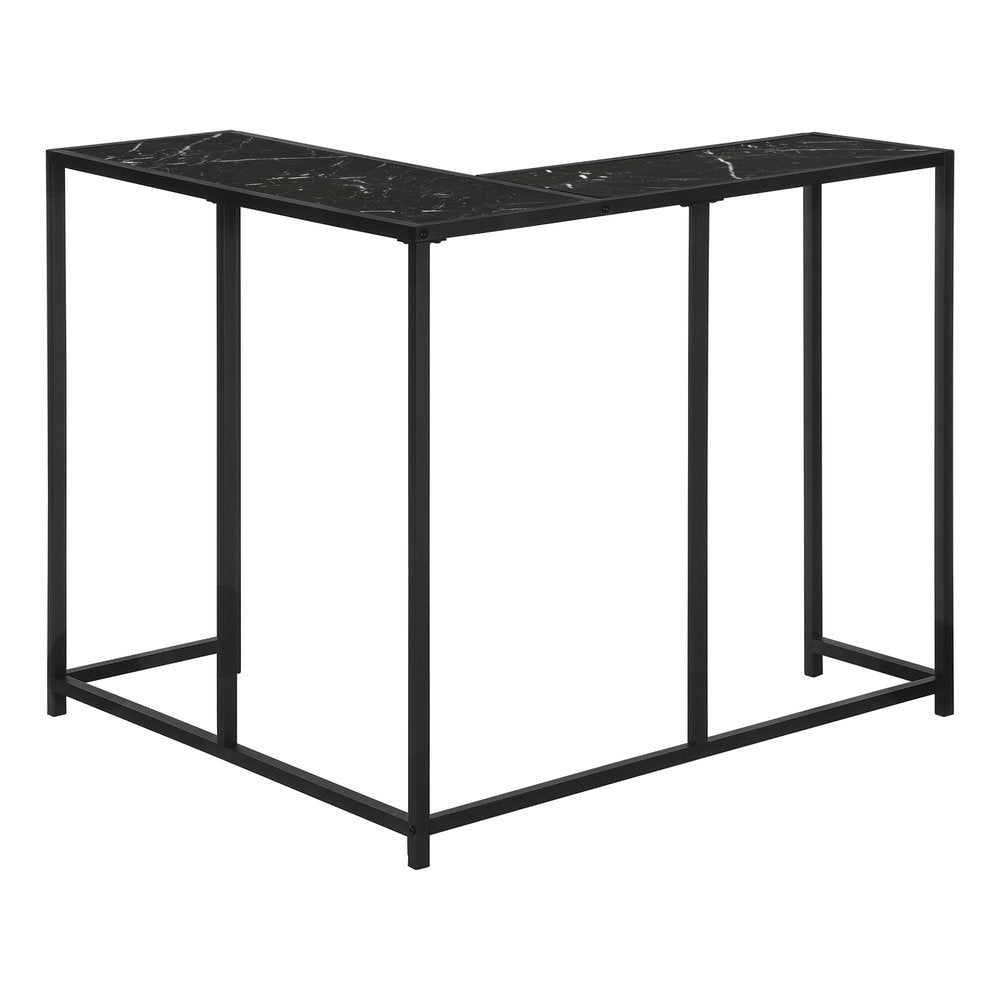 32" Black Laminate and Iron Frame End Table HomeRoots