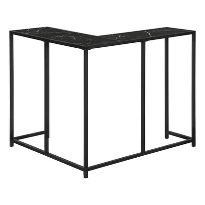 32" Black Laminate and Iron Frame End Table HomeRoots