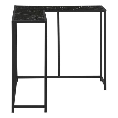 32" Black Laminate and Iron Frame End Table HomeRoots