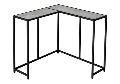36" Gray and Black Wood and Metal Frame Console Table HomeRoots