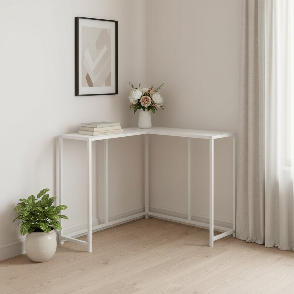 32" Black Laminate and Iron Frame End Table HomeRoots
