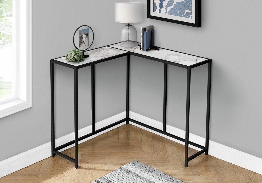 36" Gray and Black Wood and Metal Frame Console Table — view 14