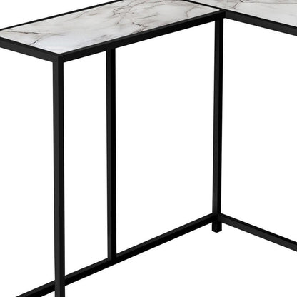 36" Gray and Black Wood and Metal Frame Console Table HomeRoots