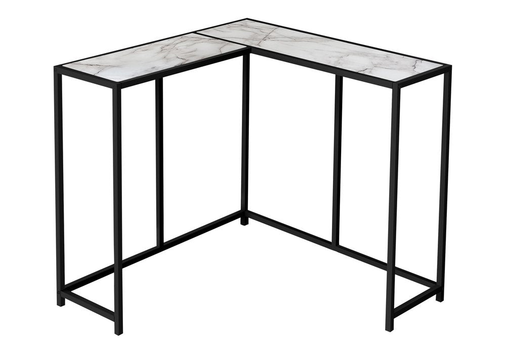 36" Gray and Black Wood and Metal Frame Console Table HomeRoots