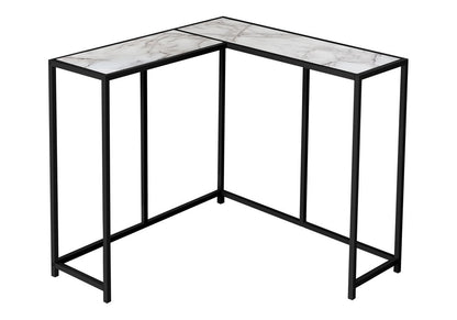 36" Gray and Black Wood and Metal Frame Console Table