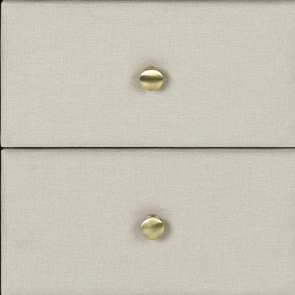 21" Beige Wood Two Drawer Nightstand HomeRoots