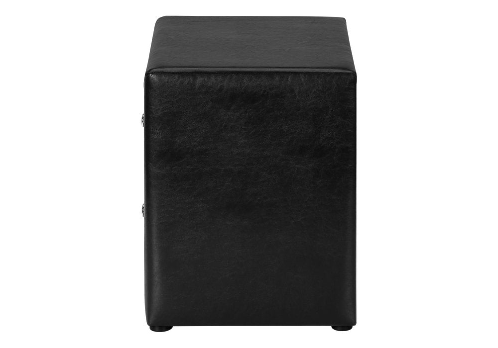 21" Black Wood Two Drawer Nightstand HomeRoots