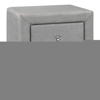 21" Gray Wood Two Drawer Nightstand HomeRoots