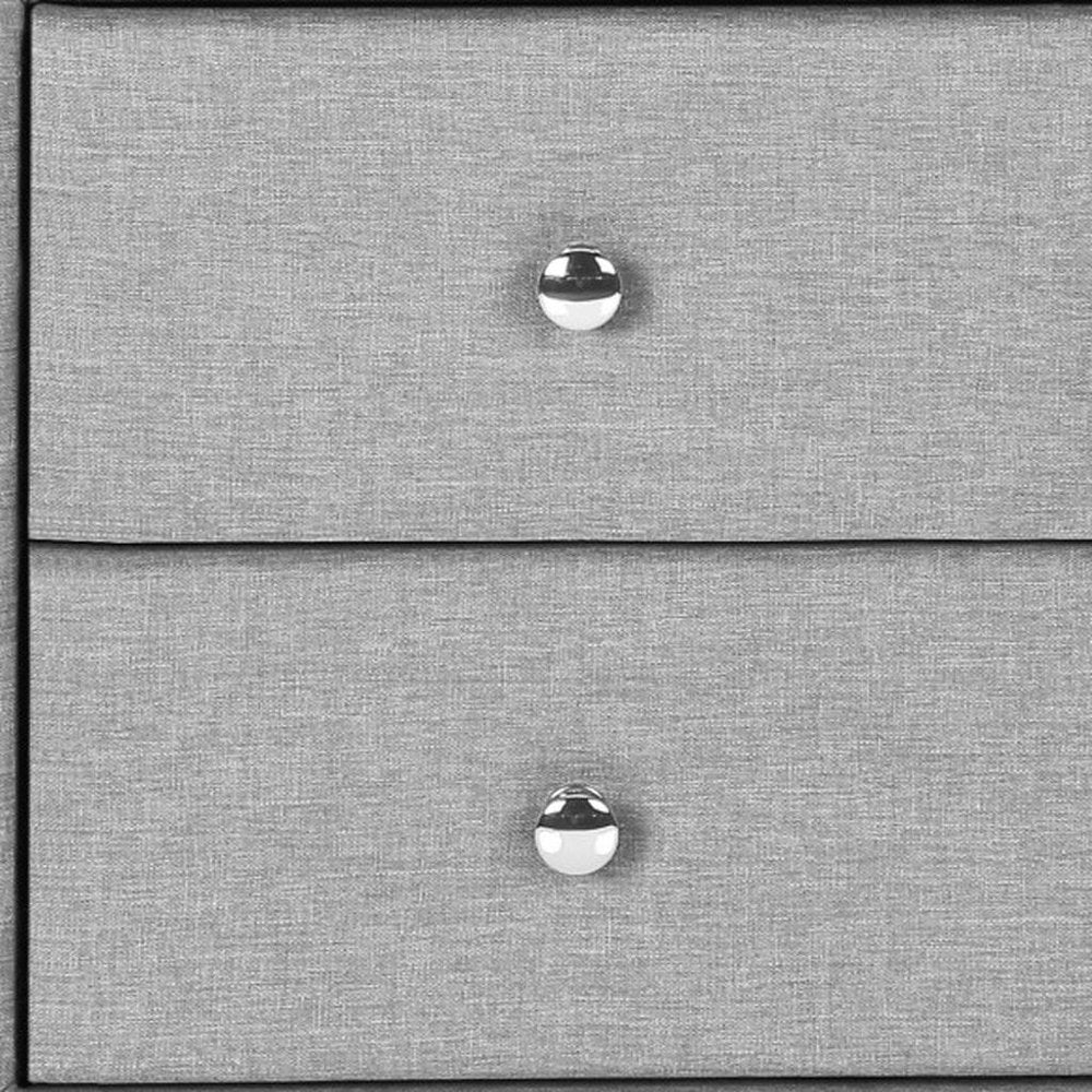 21" Gray Wood Two Drawer Nightstand HomeRoots